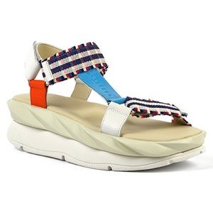 🏖️ Brand New Anthropologie x 4CCCCEES Mellow Elan White Sandals 37